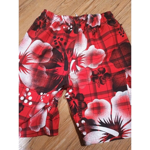 U.S. POLO ASSN. Men's Swim Trunks Red Mesh Lined Size S Floral Accents - Picture 5 of 6